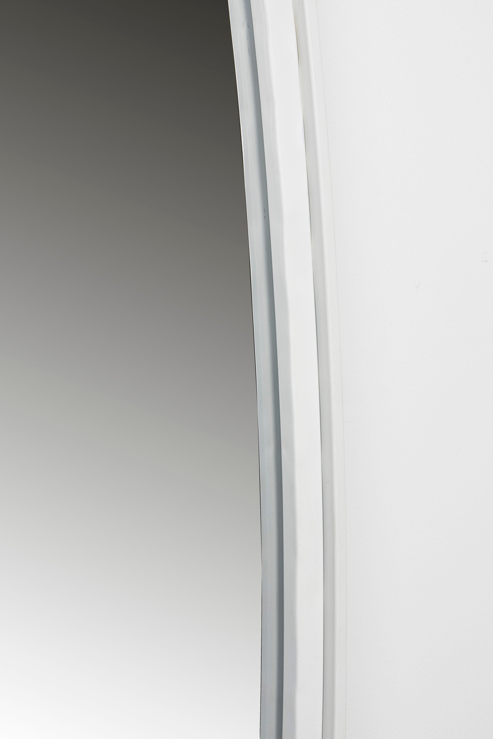 Miya White Oval Wall Mirror Large